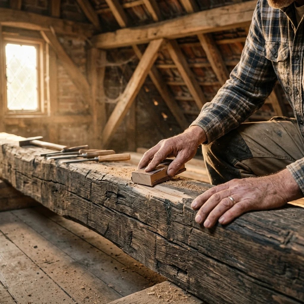 Rénovation et renforcement de charpente — Guidoux Charpente Menuiserie, charpentier menuisier à Caden dans le Morbihan